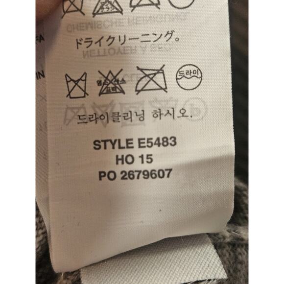 J Crew 100% Merino Wool Striped Grey Sweater Crew Neck Pullover Men's Medium - Picture 8 of 8